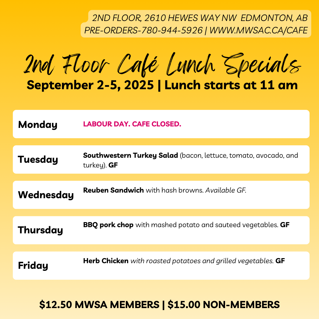 mwsa 2nd floor cafe lunch specials september 2025